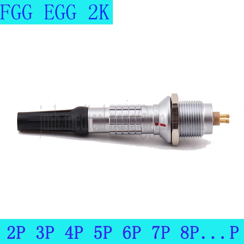 

FGG EGG 2K 2 3 4 5 6 7 8 10 12 Pin Waterproof IP68 Aviation Metal Push-Pull Self-Locking Male Plug And Female Socket Connector