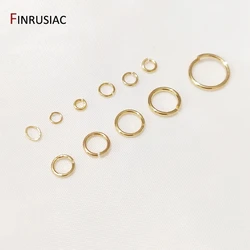 50-100 Pcs/bag 18K Real Gold Plated Jump Rings Wholesale Split Ring Connectors For DIY Jewelry Making Accessories Supplies Sale