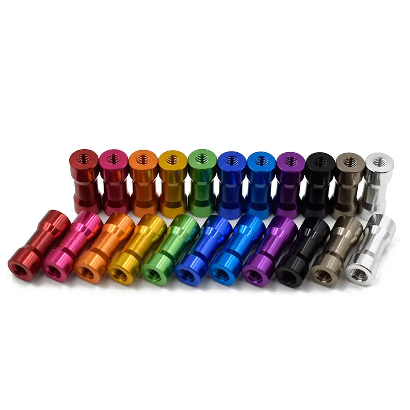 20pcs M3 aluminum spacers M3*10/15/20/25/28/30/35mm OD=6mm Aluminum alloy Round standoff spacer Rods for RC Parts Multicolor