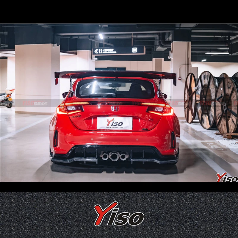 For HONDA TypeR FL5 MAXTON rear lip rear CARBON FIBER turbulence Tail lip tail turbulencev