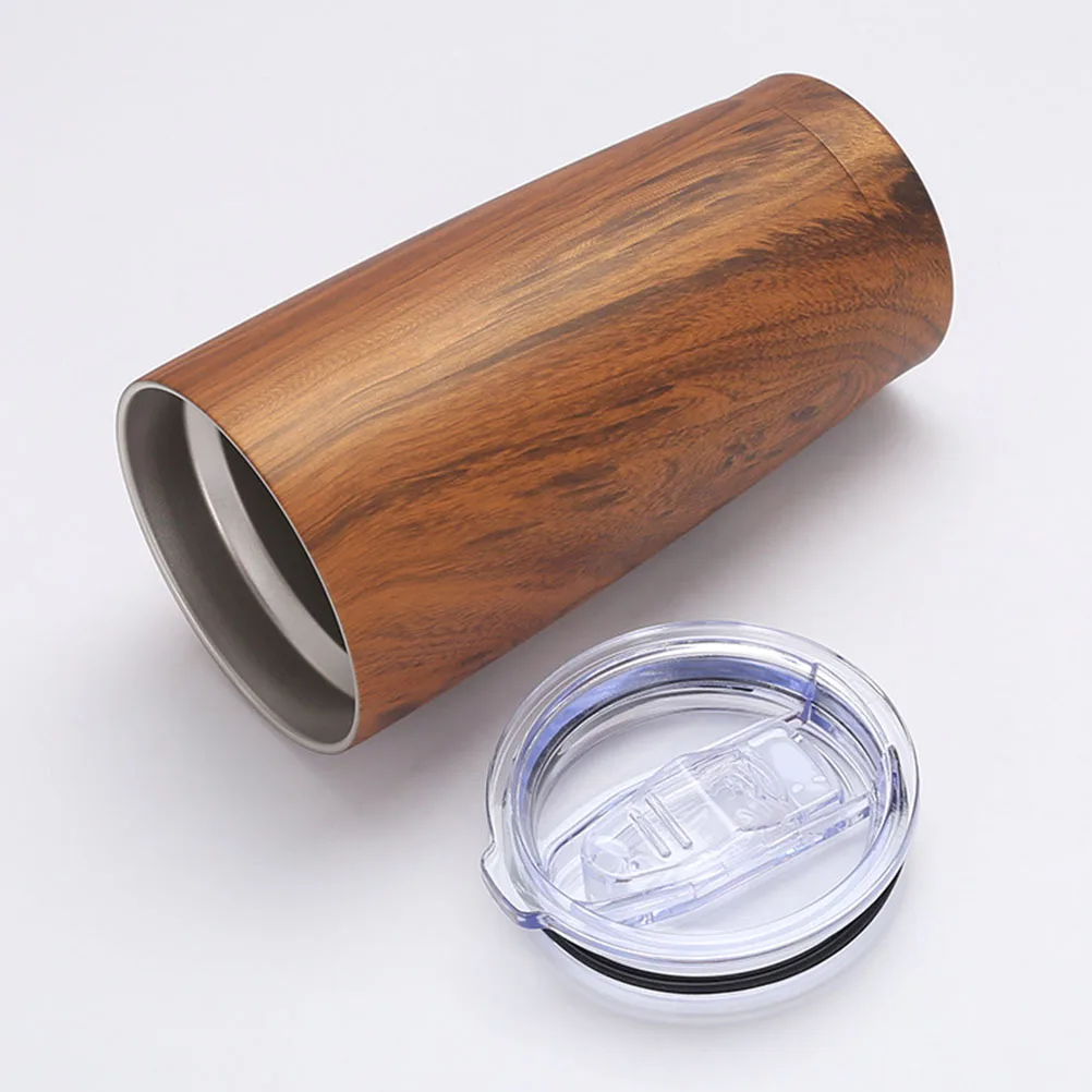 

Stainless Steel Vacuum Cup Coffee Travel Mug Insulated Tumbler Wood Grain Color Car Office Outdoor Water Bottle
