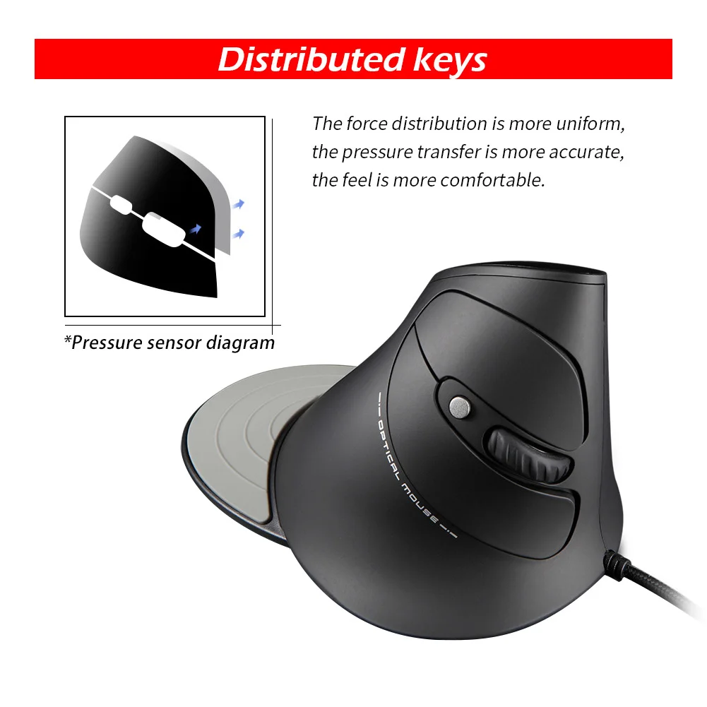 Ergonomic S 2.4G Gaming Mouse Upright Optical Mice Wireless Game LED Mice 3200 DPI for PC Computer Home Office