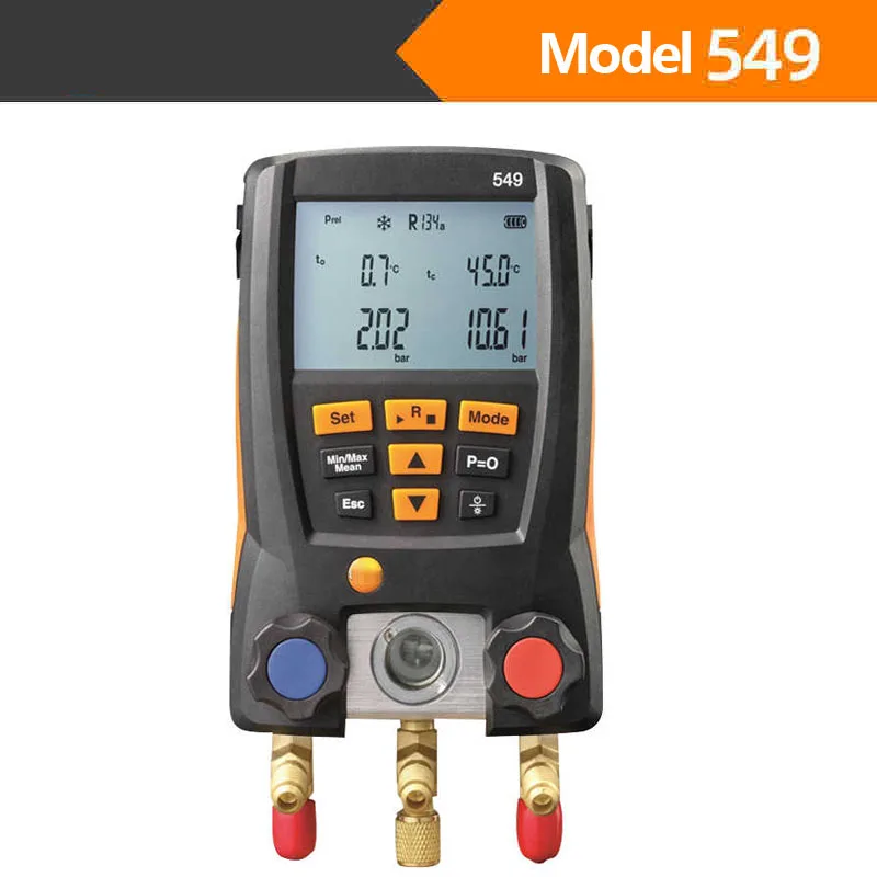 Model 549 Gauge Refrigeration Digital Manifold Gauge 2 Valves System For HVAC Digital Refrigerant Meter Set Tool 0560 0550