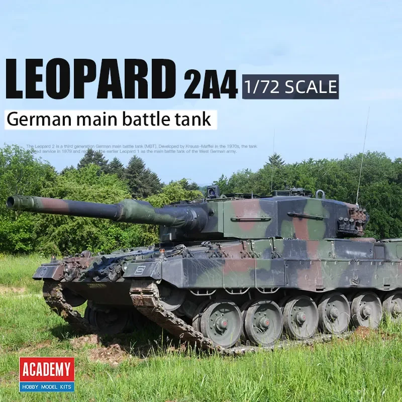 Academy-Kit de modelo ensamblado, tanque de batalla principal alemán Leopard 2A4 13428, 1/72