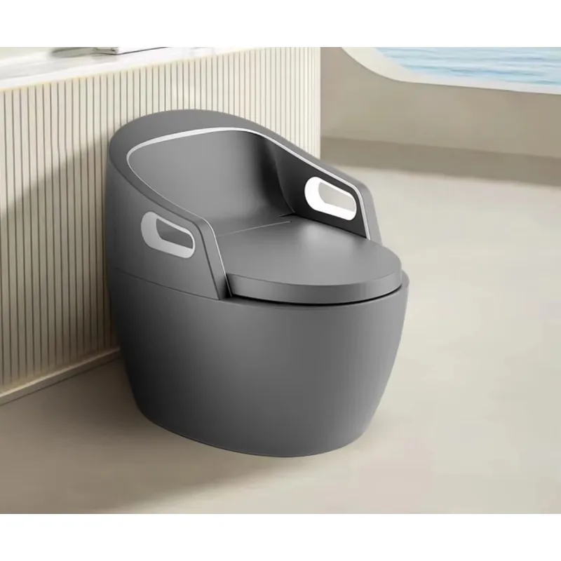 

Полностью автоматический умный напольный унитаз с мгновенным подогревом горячей воды и дистанционным управлением, круглая чаша с подогревом сиденья и подставкой