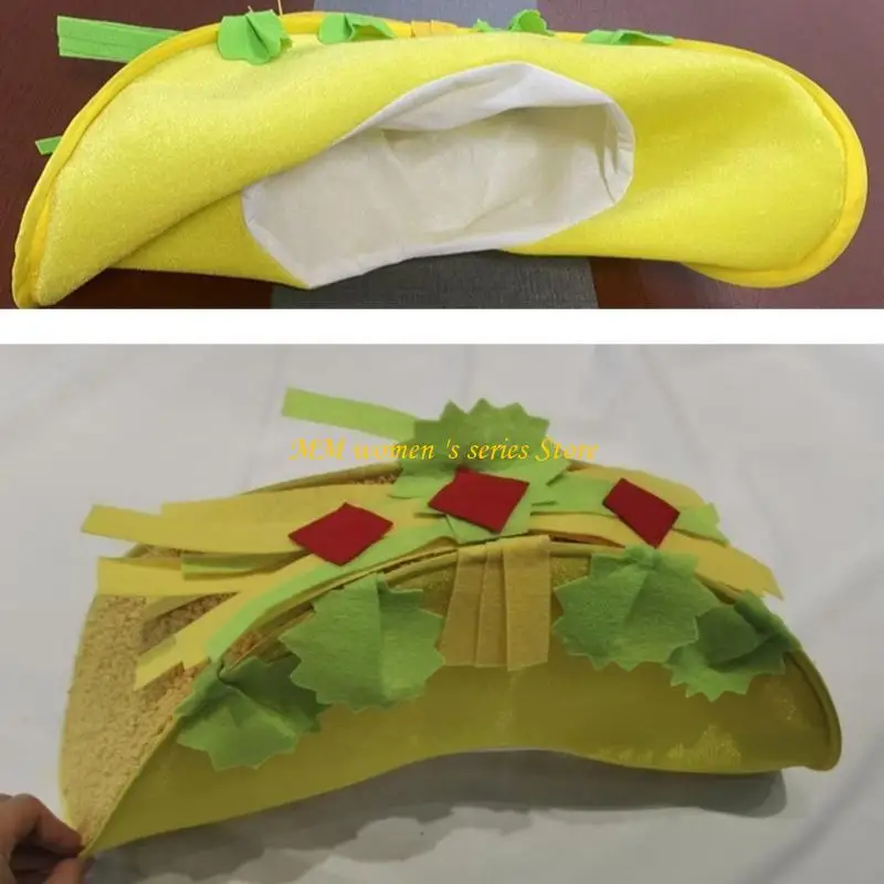 Q39C Tacos en peluche chapeau mexicains accessoires pour fête fête fête fête