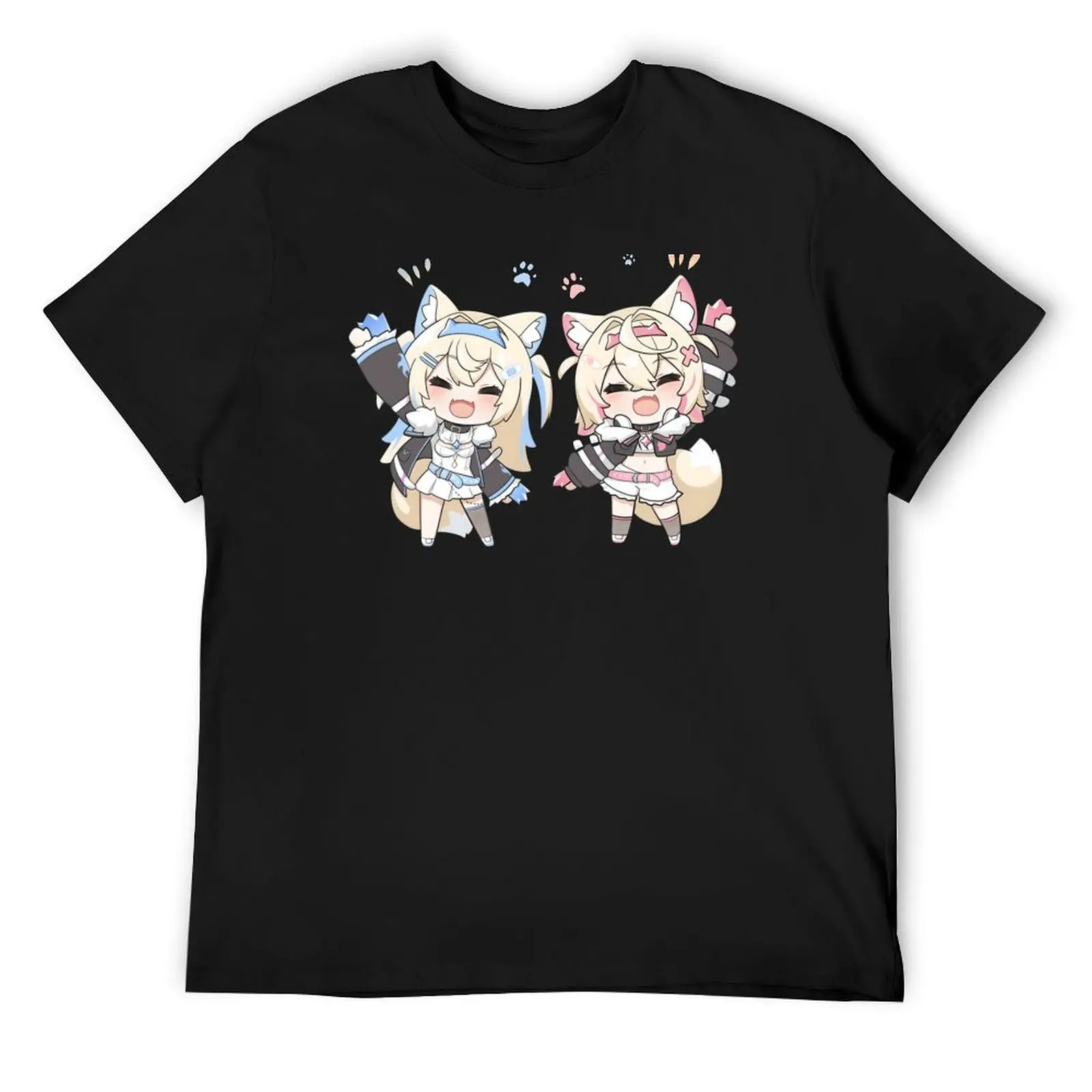 FuwaMoco - HoloAdvent T-Shirt anime graphics black t-shirts for men