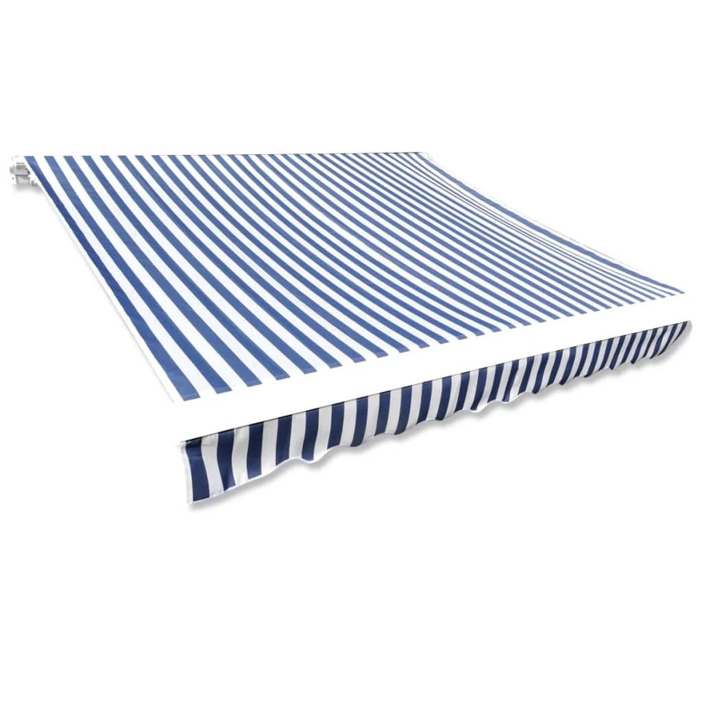 Baldachin Dach blau und weiß Leinwand 4x3 m (Rahmen nicht enthalten), Outdoor-Hof Regenschirm