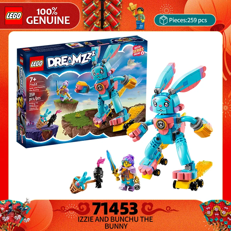 

Lego Block Dream City Hunter Series 71453 Изузи и маленький кролик пятнистый для мальчиков и девочек, сборка игрушек, подарки