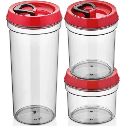 Qlux 3'lü Venus Vacuum Storage Container Set L473