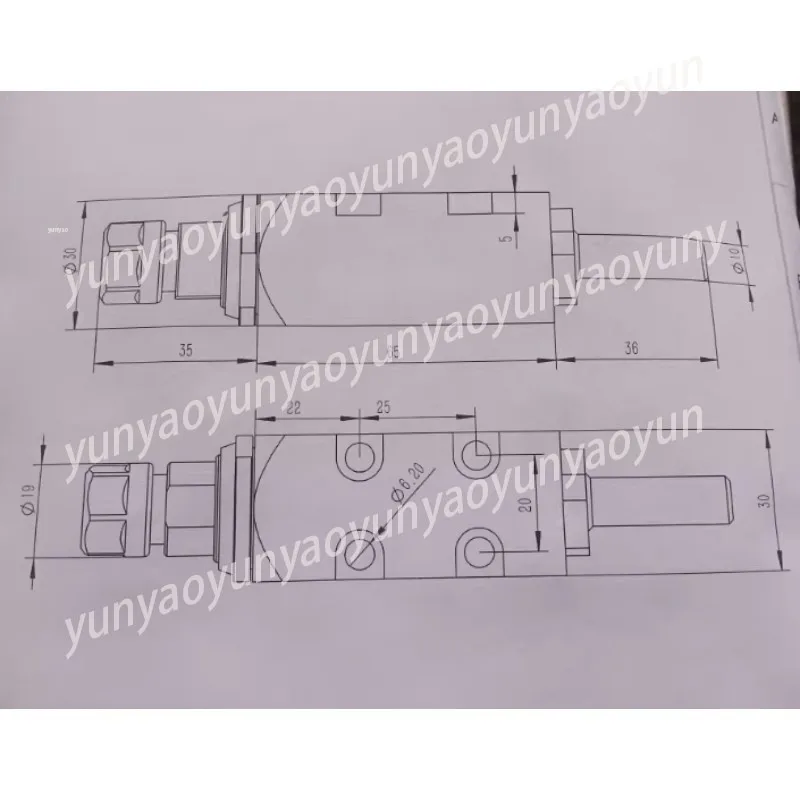 30mm Square Micro Idler Spindle Integrated High Precision Bearing Stable Passive Rotation for Mini CNC Engraving Machine Parts