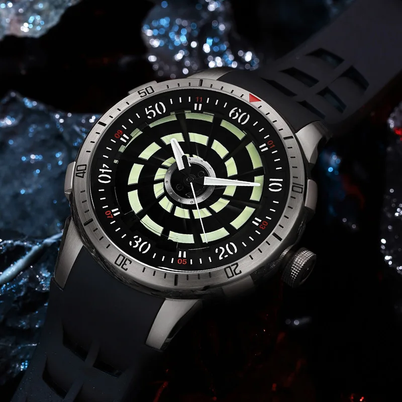 HANBORO New men's fully automatic mechanical watch when to run luminous waterproof watch handsome men