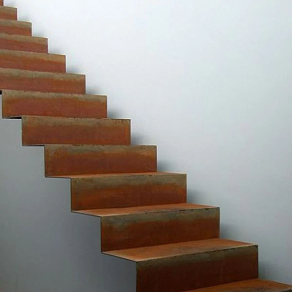 Customization Modern Rustic Weathering Steel Garden Steps Outdoor Metal Stairs
