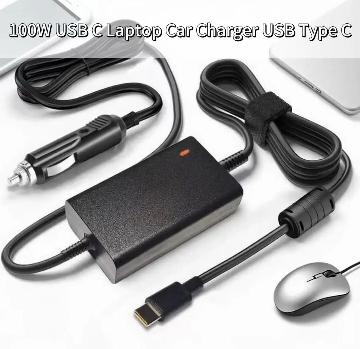 

100W USB-C Car Charger, 5V/9V/12V/15V 3A, 20V 5A, PD Fast Charger for MacBook, Laptop, Tablet, Phone, Huawei, Lenovo, Dell, HP,