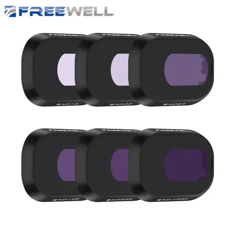 Freewell tüm Day-6Pack sayısız, ND32, ND64, ND128, ND256, ND1000 Mini 4 Pro, nötr renk, GimbalSafe teknolojisi ile uyumlu