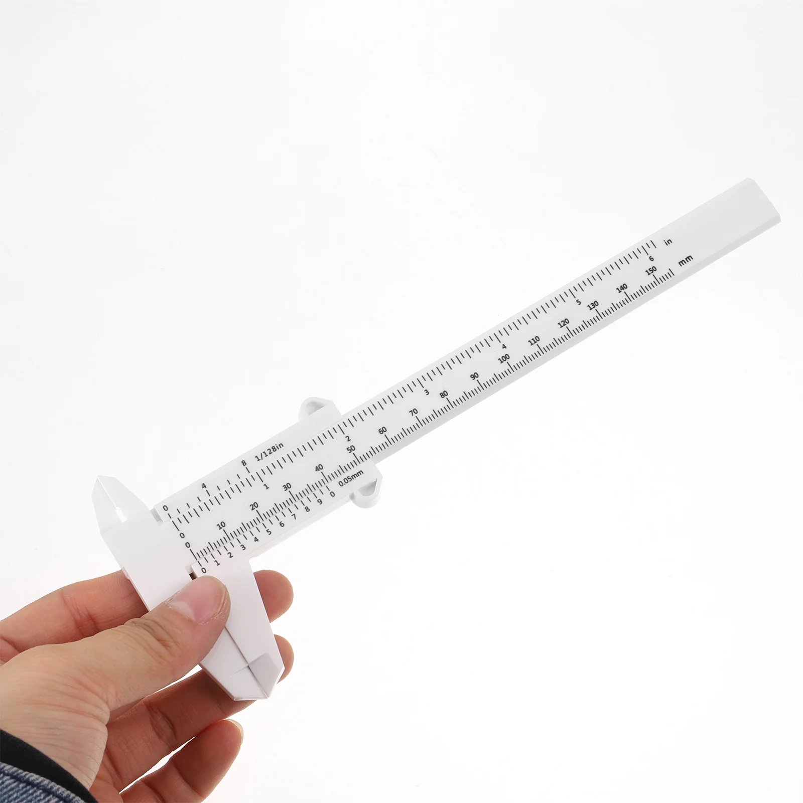 4 Pcs Plastic Vernier Caliper Measuring Tools 0-150mm Woodworking Hobby Non Digital Lightweight Compact Design High Precision