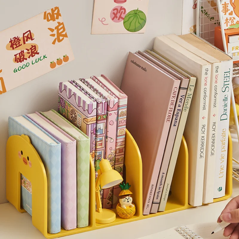 

Little Yellow Duck Bookstand Reading Shelf Bookclip Desktop Fixed Book Partition Storage Tool Storage Shelf