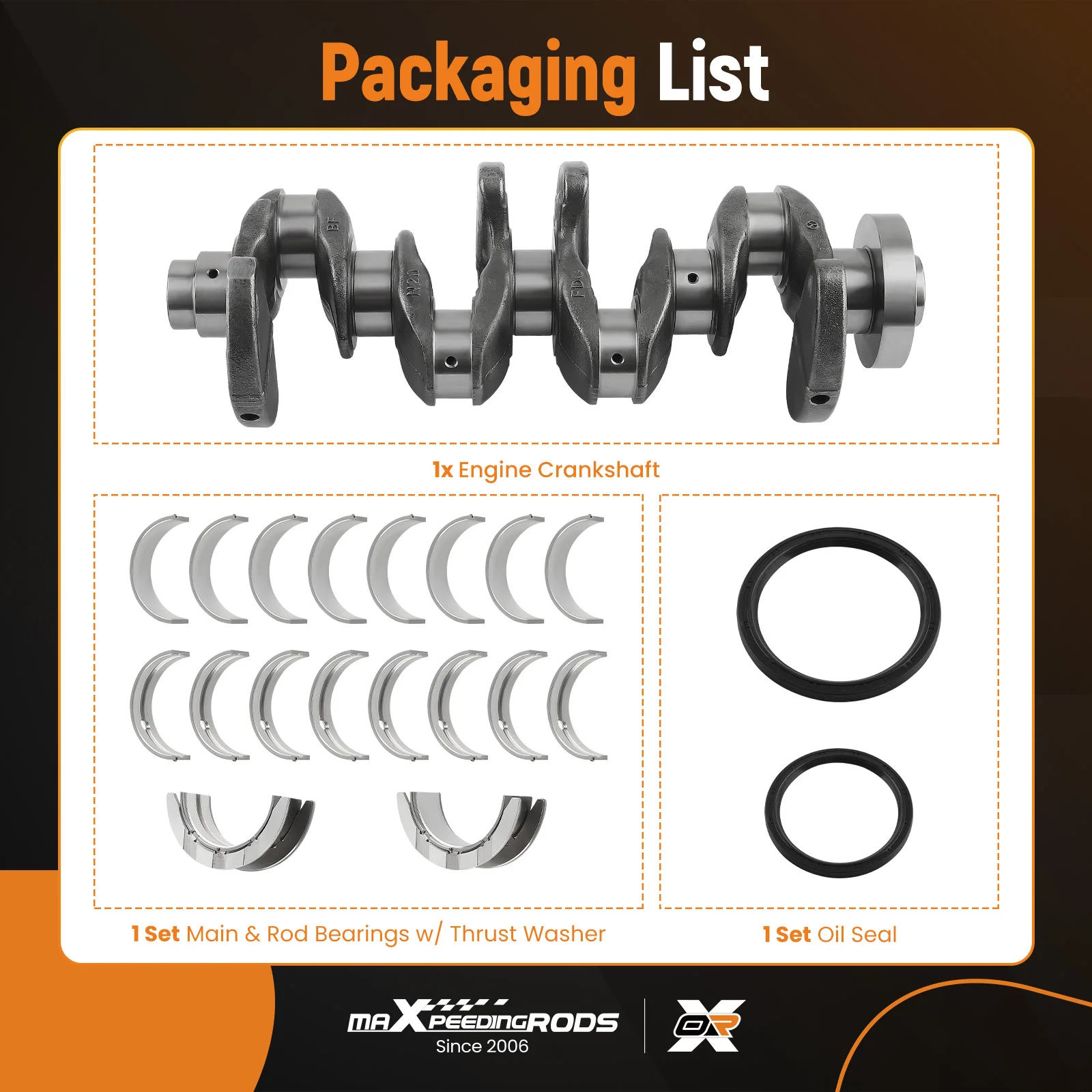 HAZÃO N20B20A 11217640165 PARA BMW 2.0 PETROL COM CONJUNTO COMPLETO DE ROLAMENTOS