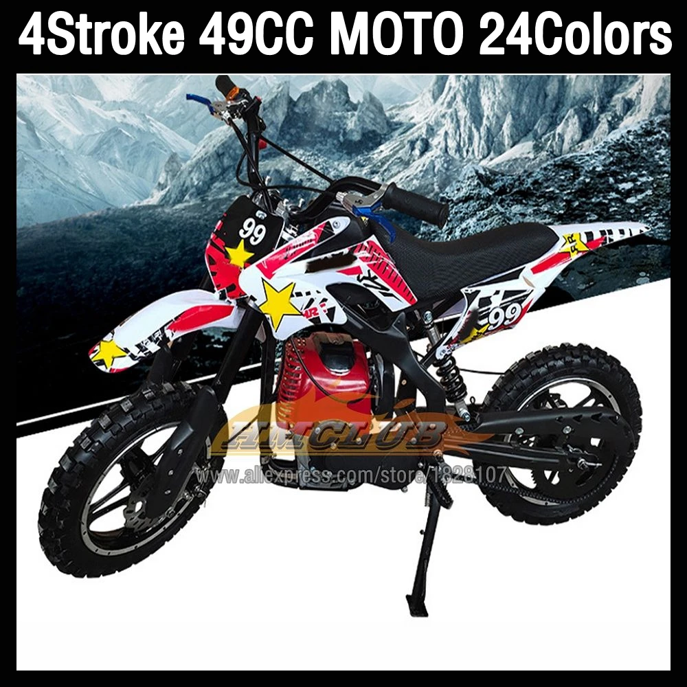 49 CC 4 Stroke Motorbike Toy Plaything Knickknack Play Game ATV OFF-road Gasoline Motorcycle Adult Child Racing MOTO Dirt Bikes