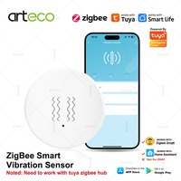 Tuya ZigBee Smart Vibration Tilt Sensor Real Time Monitoring Zigbee Motion Vibration Detector Smart Life App Home Security Alarm