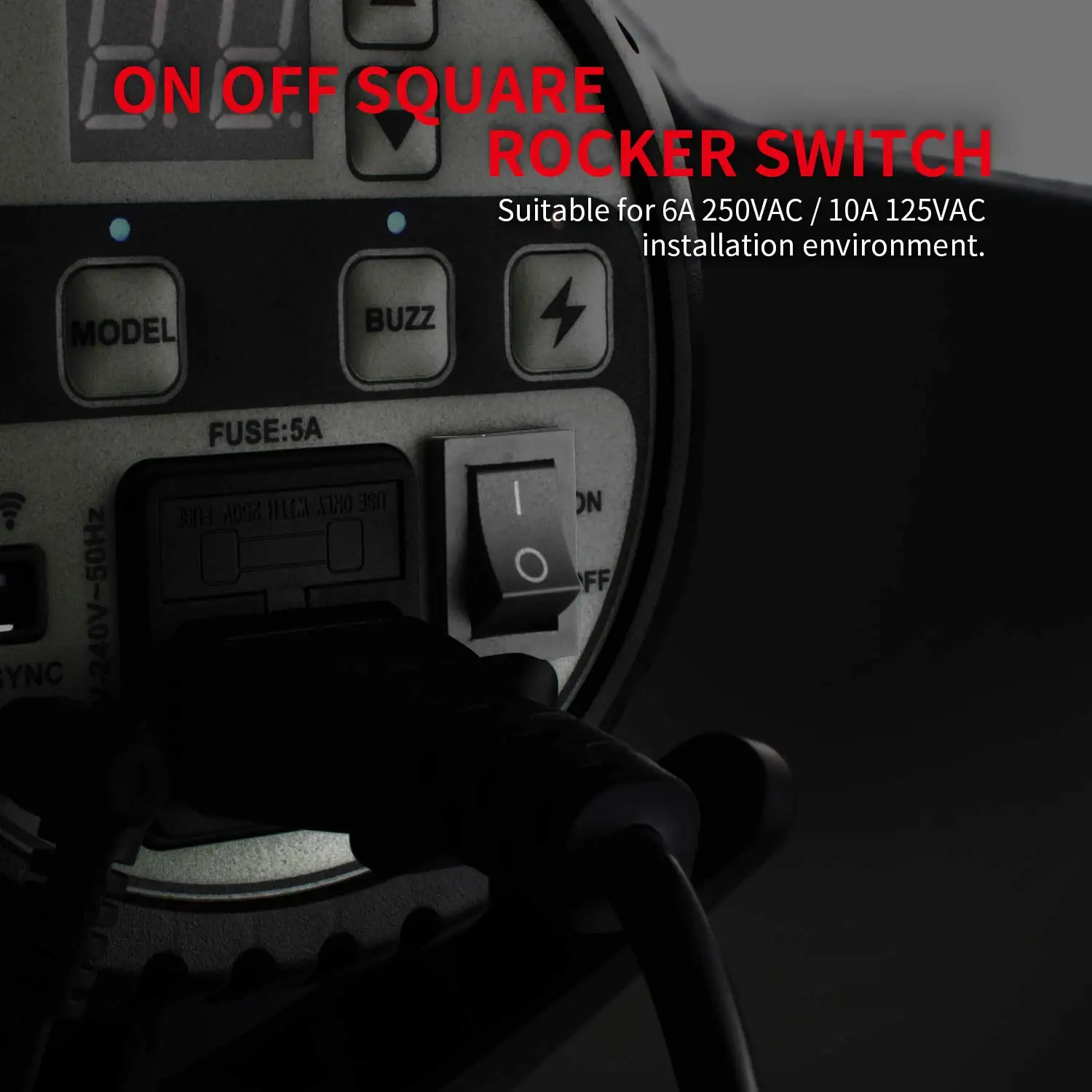 10pcs Mini Rocker Switch 12V 20A T85 2Pin SPST Small ON Off Switch 120V 10A ON and Off Rocker Toggle KCD1 Switch Pre-Wired Black