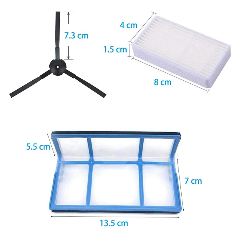 A94E-2X تصفية الجانب فرش استبدال أجزاء مجموعة ل ILIFE V3 V3S V5 V5S V5S برو مكنسة كهربائية روبوت الملحقات