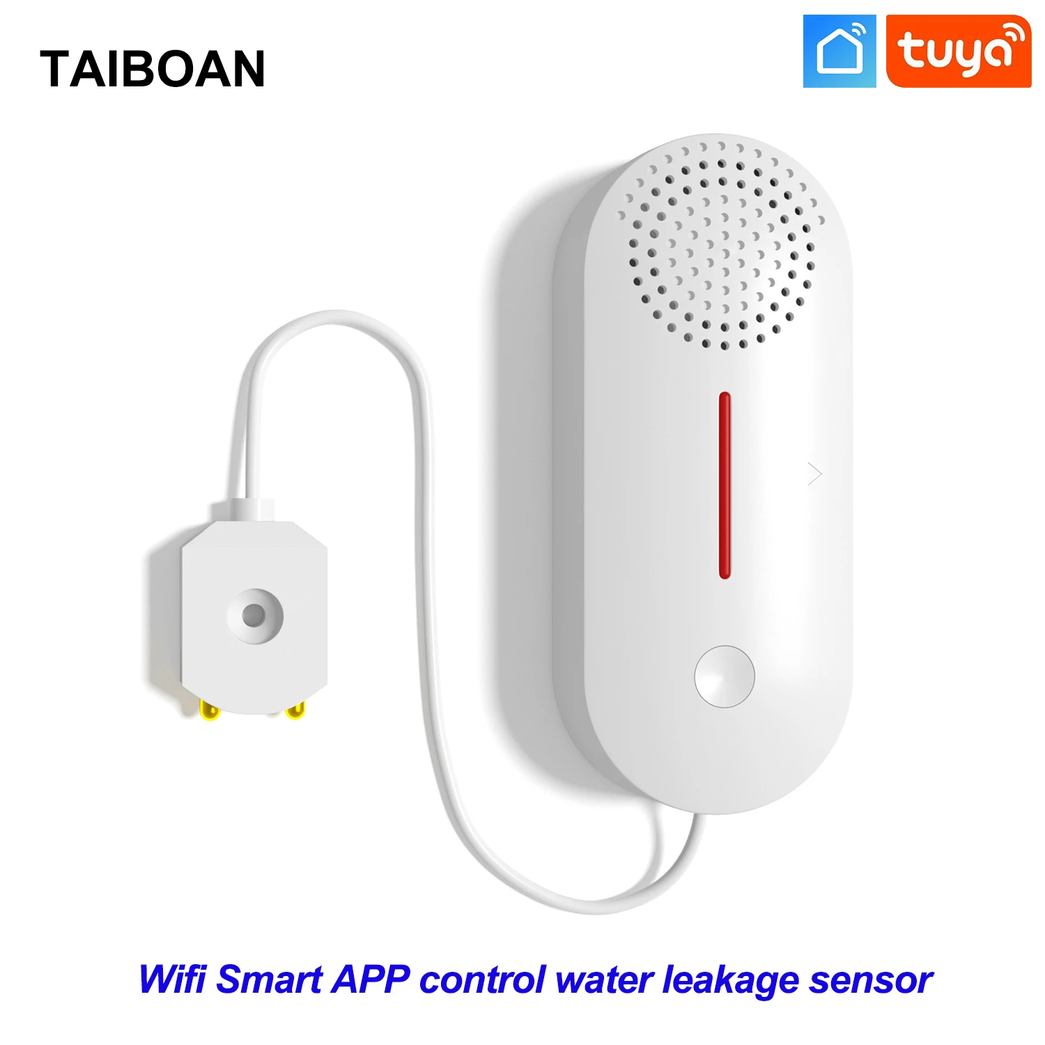 TAIBOAN Smart WiFi Water Leak Sensor Water Overflow Level Detector Security Sound Alarm System Flood Leakage Sensor APP Control