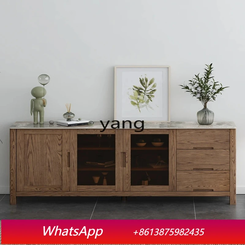 

LH Nordic solid wood rock slab dining side cabinet living room storage cabinet locker