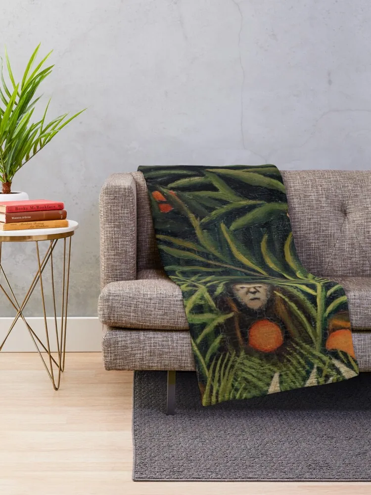 Henri Rousseau Artwork jungle Throw Blanket valentine gift ideas Soft Plaid Hair Decorative Sofas Blankets