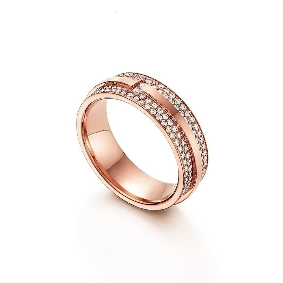 Ladies Simple Polished Plain Finger Ring Minimalist Smooth Round Band Jewelry Stackable Daily Wear Ring Elegant Wedding Band Present for Birthday Valentine Fashion Ornament