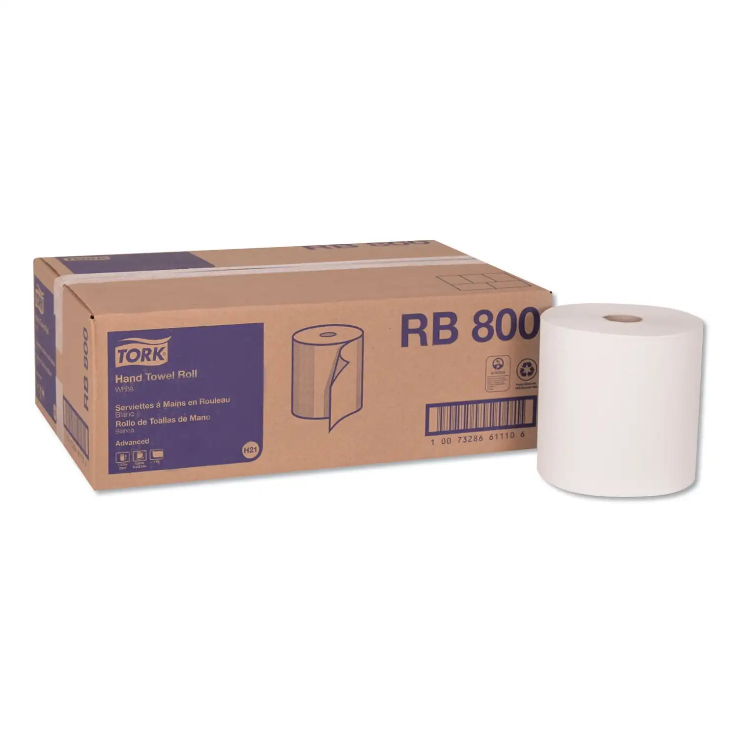

Tork Hardwound Roll Towel 7.88 X 800 ft White Rb800
