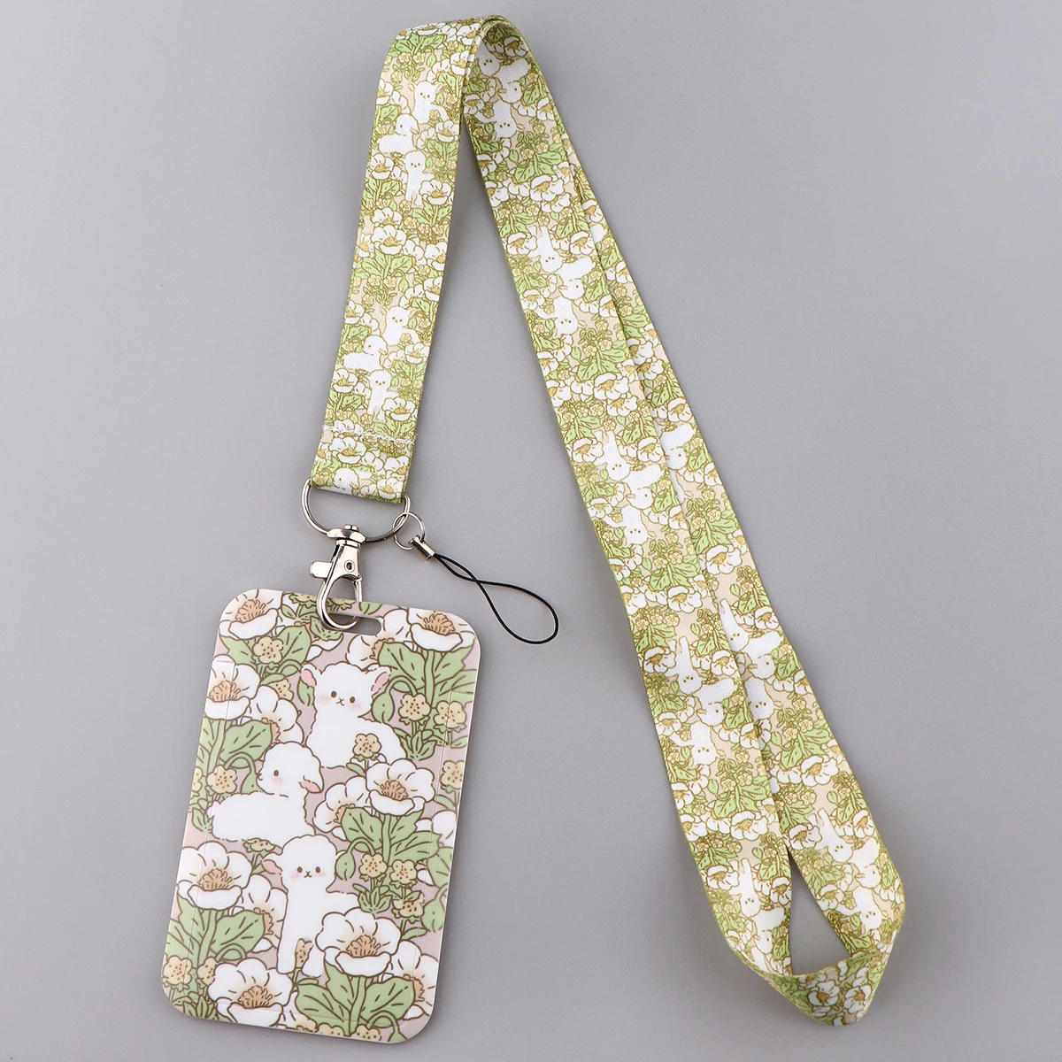 Cute Lamb Neck Straps Lanyard Keychain ID Credit Card Cover Pass Mobile Phone Key Ring Badge Holder Jewelry Accessories