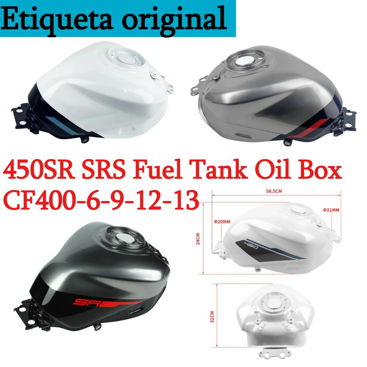 Motorcycle Accessories Original 450SR SRS Fuel Tank Oil Box CF400-6-9-12-13 SR450 450 SRS Petrol Tank For CFMOTO Original Parts