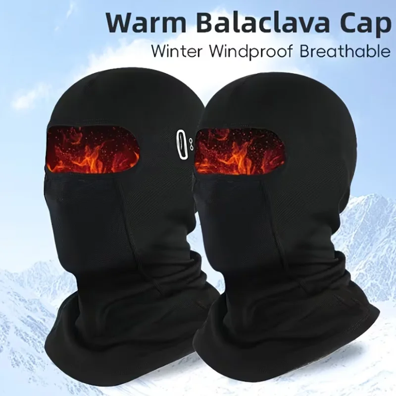 1/2/3PCS Winter Thermal Balaclava Windproof Full Face Neck Cover Unisex Warm Motorcycle Biking Skiing Hiking Outdoor Face Mask