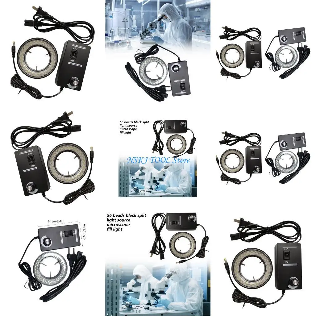 

L8RC High Brightness 56 LED Microscope Light with Split Design Suitable for Adjustable Lighting and Multiple Brightness Level