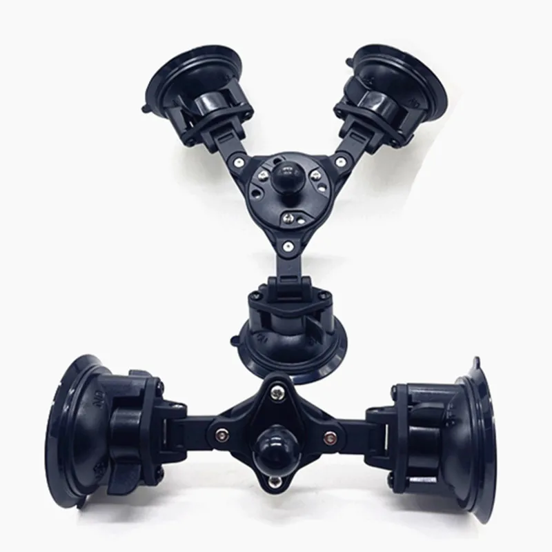 

1" Ball Head Mount Car Windshield Adjustable Bendable Three Double - Suction-Cup Vacuum Mount Fixed Ball Head Universal Fitment