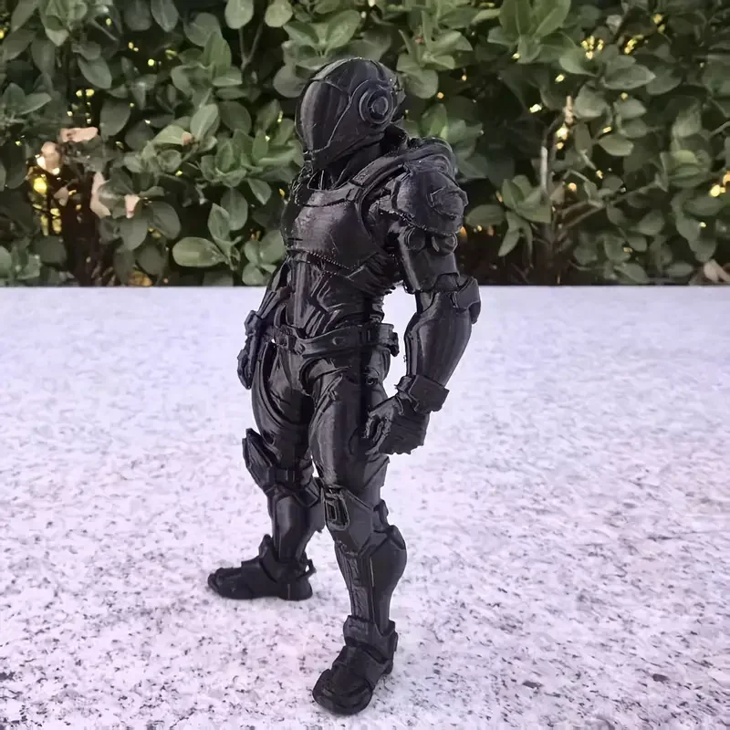 Estatua de sombra de armadura de guardián impresa en 3D, adorno de modelo de personaje de guardián de sombra, decoración de hogar y oficina de modelo de personaje