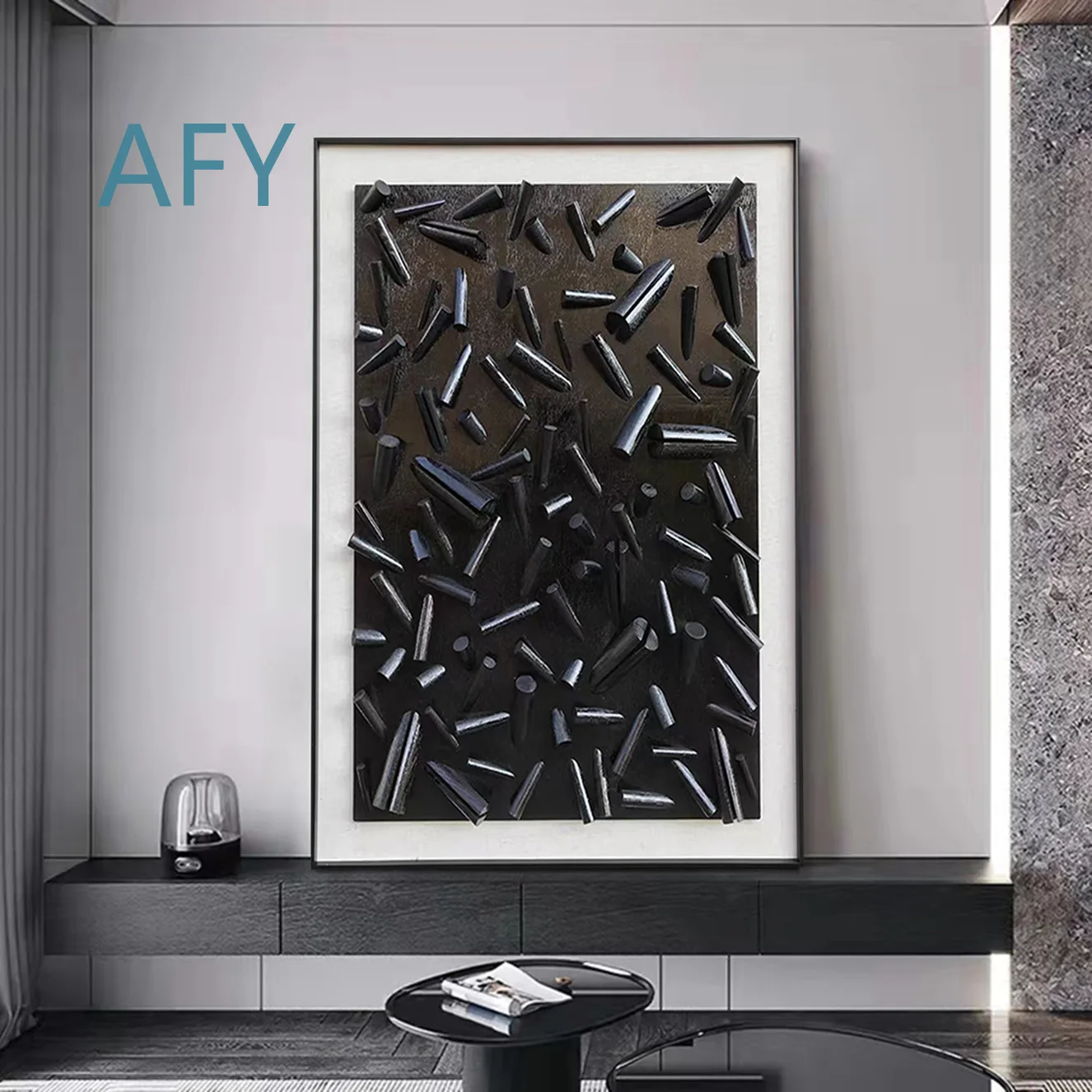 Luxury Wall Art for Hallway Entryway Corridor Living Room Bedroom Hotel Model Room Decor 3D Wooden Relief Painting Abstract