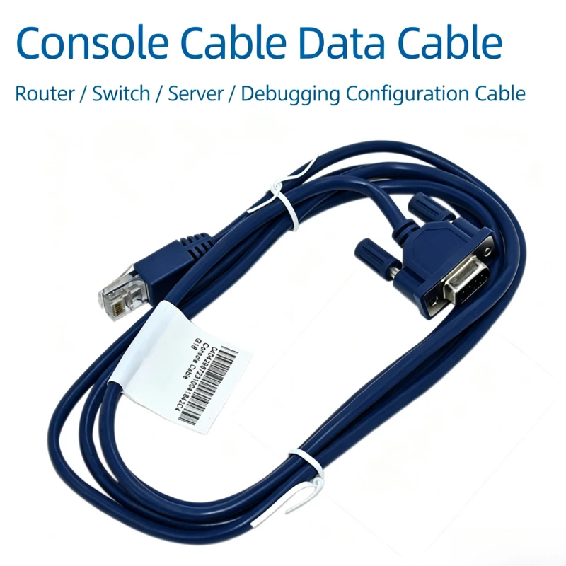 Console Cable for Switch & Router Debugging, H3C Compatible, 9 Pin Serial to RJ45 Motherboard Cable