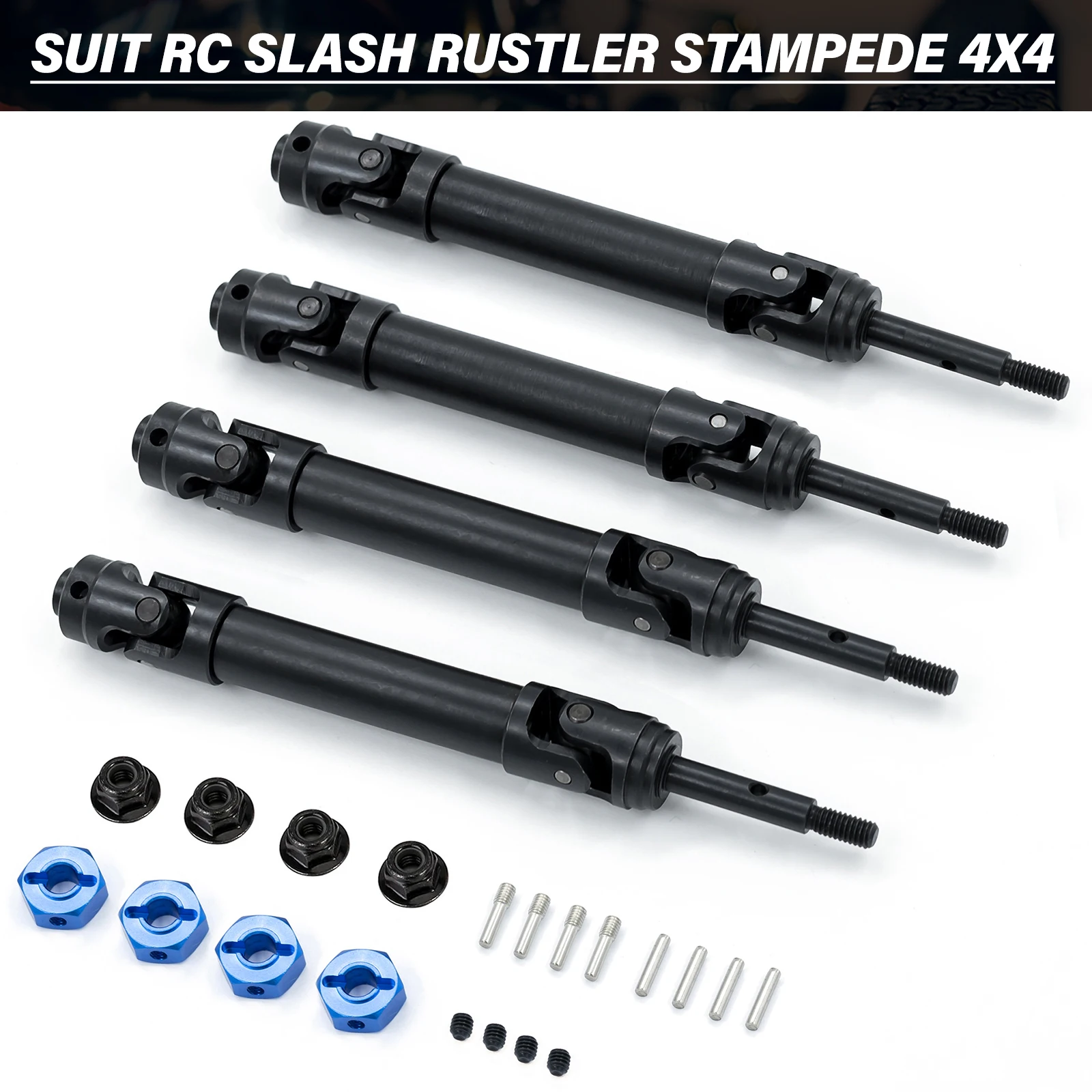 RCTOYFUN CVD Drive Shafts Harden 45# Steel Upgrade Parts for RC Truck Car Slash Rustler Stampede 4x4 6851 6852