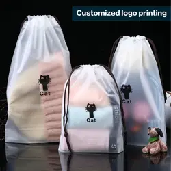 Recycled Plastic Drawstring Bag, Custom Bags with Logo for Small Business, High Quality, 100PCs