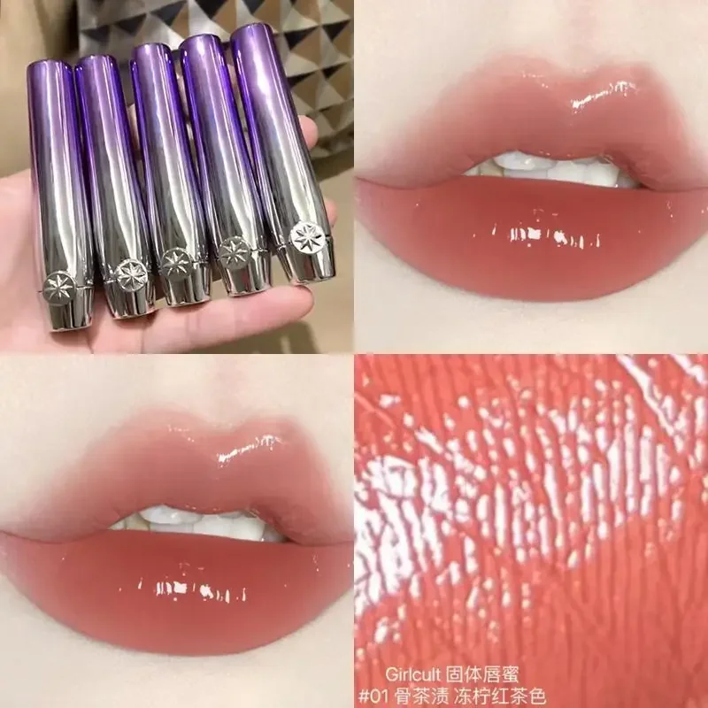 Girlcult-Brilho Labial Monocromático, Hidratante, Fosco, De Longa Duração, Copo Antiaderente, Creme Labial Impermeável, Maquilhagem