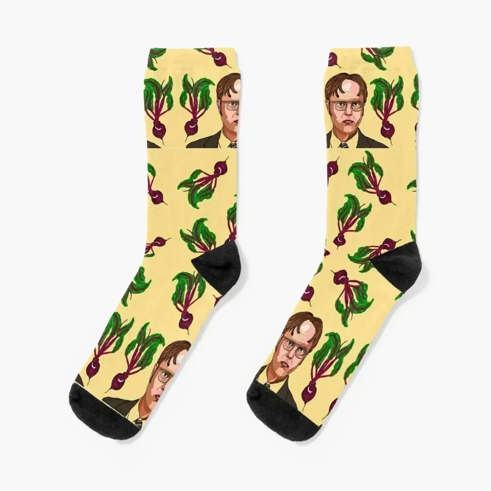 

Dwight loves beets Socks bright garter Christmas anti slip football funny gifts Socks Female Men's