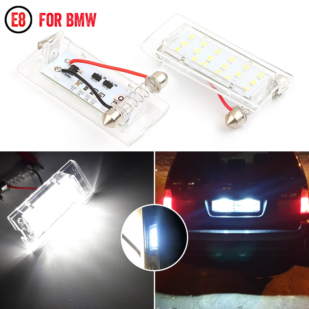 

LED Number License Plate Light No Error Canbus White Car Lamp For BMW X5 E53 2001-2006 X3 E83 2004-2009 License Plate Light