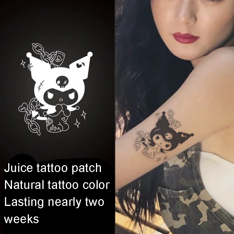 

Sanrio Tattoo Patch Kuromi Cinnamoroll Realistic Tattoo Colors Herbal Juice Makes Long-Lasting Water Resistant Not Easy To Fade