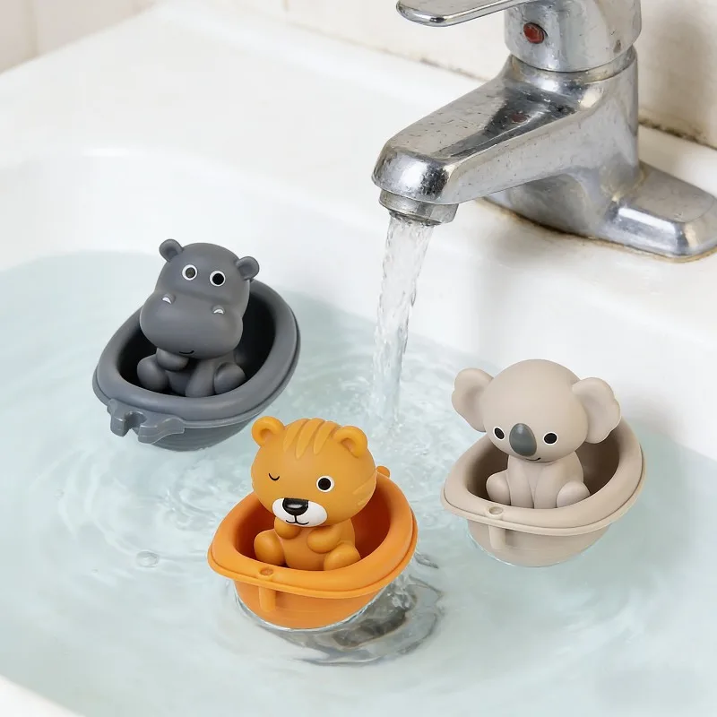 Giocattoli da bagno per bambini Interazione genitore-figlio Giochi per vasca da bagno per bambini Gioco di gioco multiplo Copri dita per animali Compagnia del bagno
