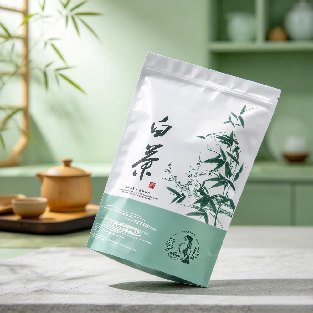 China Baihao Sliver Needle White Tea Zipper bag Chinese Laobaicha White Tea Recyclable Sealing  bag 250g