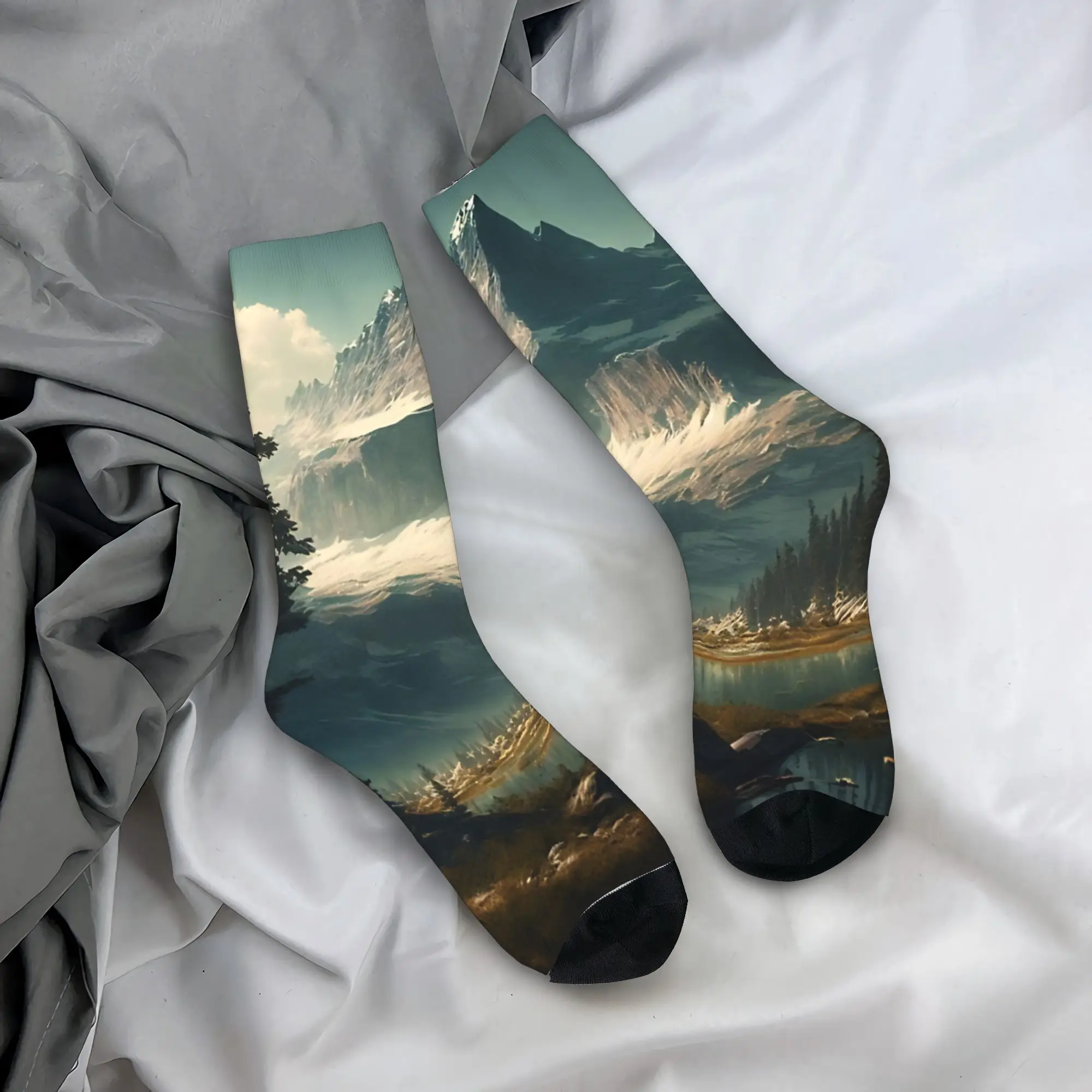 

Носки Forest Mountain Art: Современные спортивные носки для пар, качественные, для бега, зимние, с графическим рисунком, антибактериальные