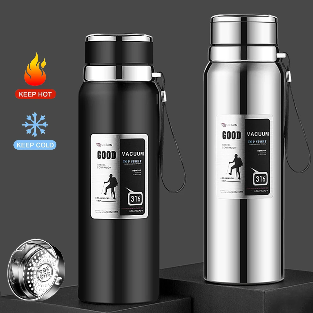 

1000ML Large Capacity Thermos Bottle Keep Cold and Hot Stainless Steel Water Bottle Thermal Mug Vacuum Flask Tumbler Thermo Cups