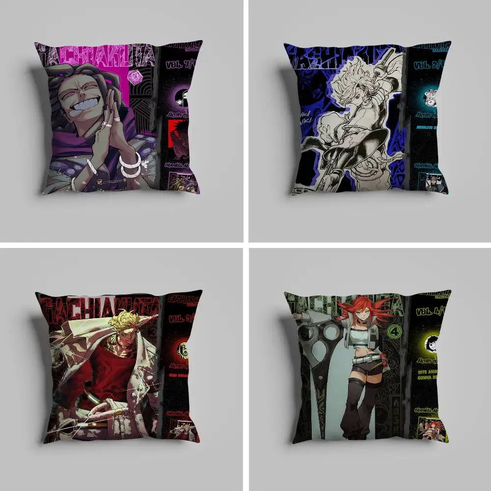 

G-GachiakutaS Anime Cool Pillow Case Pillowcase For Car Pillows 60x60 Cushions Luxury Double Sided Cover Home And Decoration S